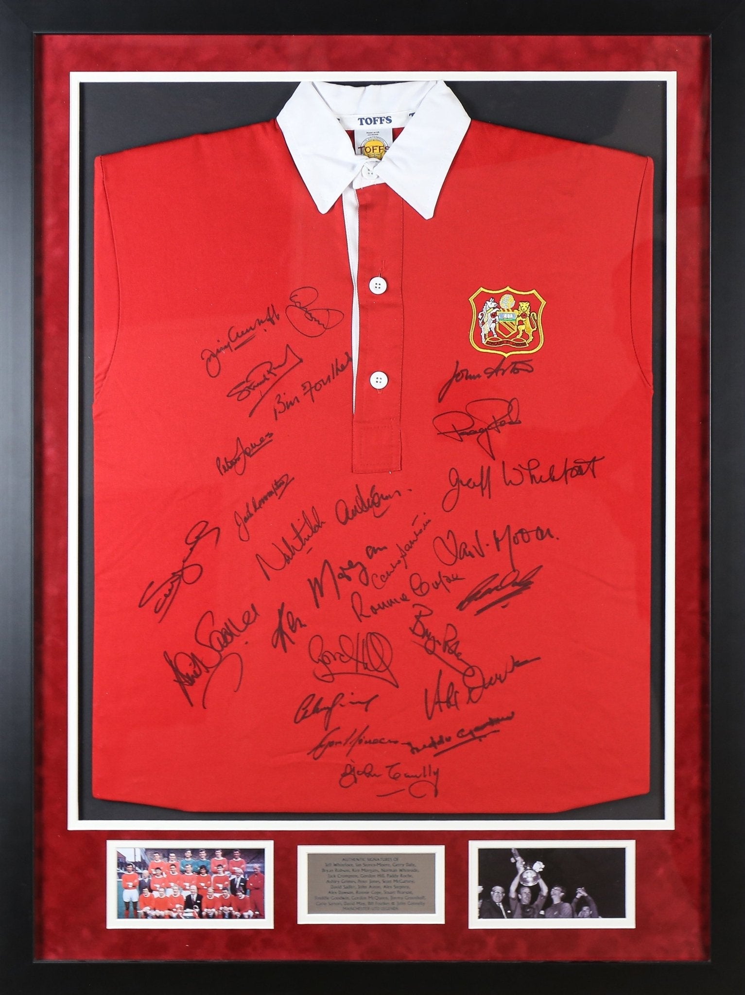 Multi Signed Man United Legends Shirt Framed Display - Memorabilia Framers Shop
